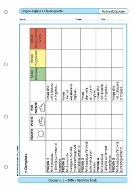 Griglia Di Autovalutazione Lingua Inglese Classe Griglia Di