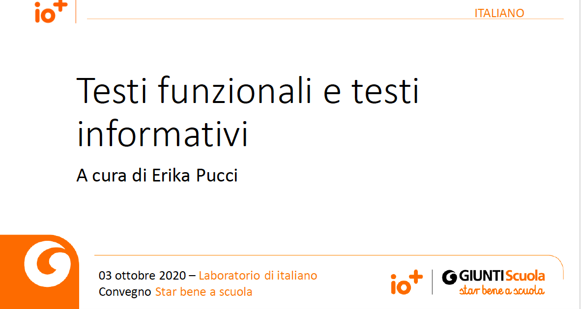 Slide Testi Funzionali E Testi Informativi Giunti Scuola